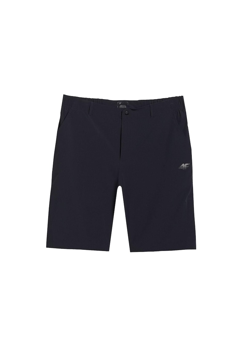 Pantaloni scurti de trekking elastici - negru - material sintetic