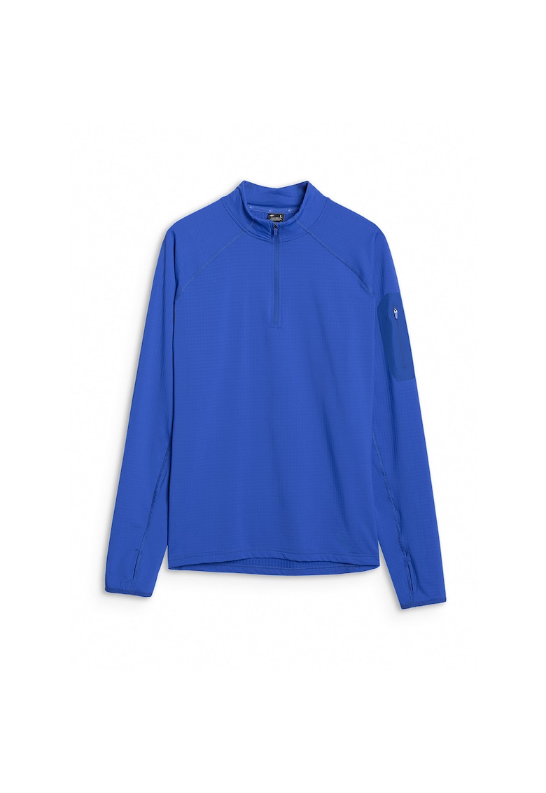 Hanorac sport barbati trekking - uscare rapida - albastru textil