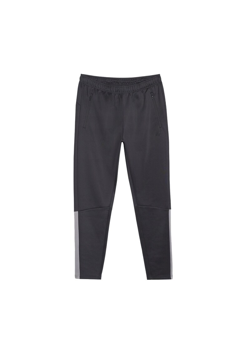 Pantaloni Antrenament Barbati Negru Intens - Tehnologie 4FDry - Croiala Confortabila - Buzunare Fermoar - Multi Active