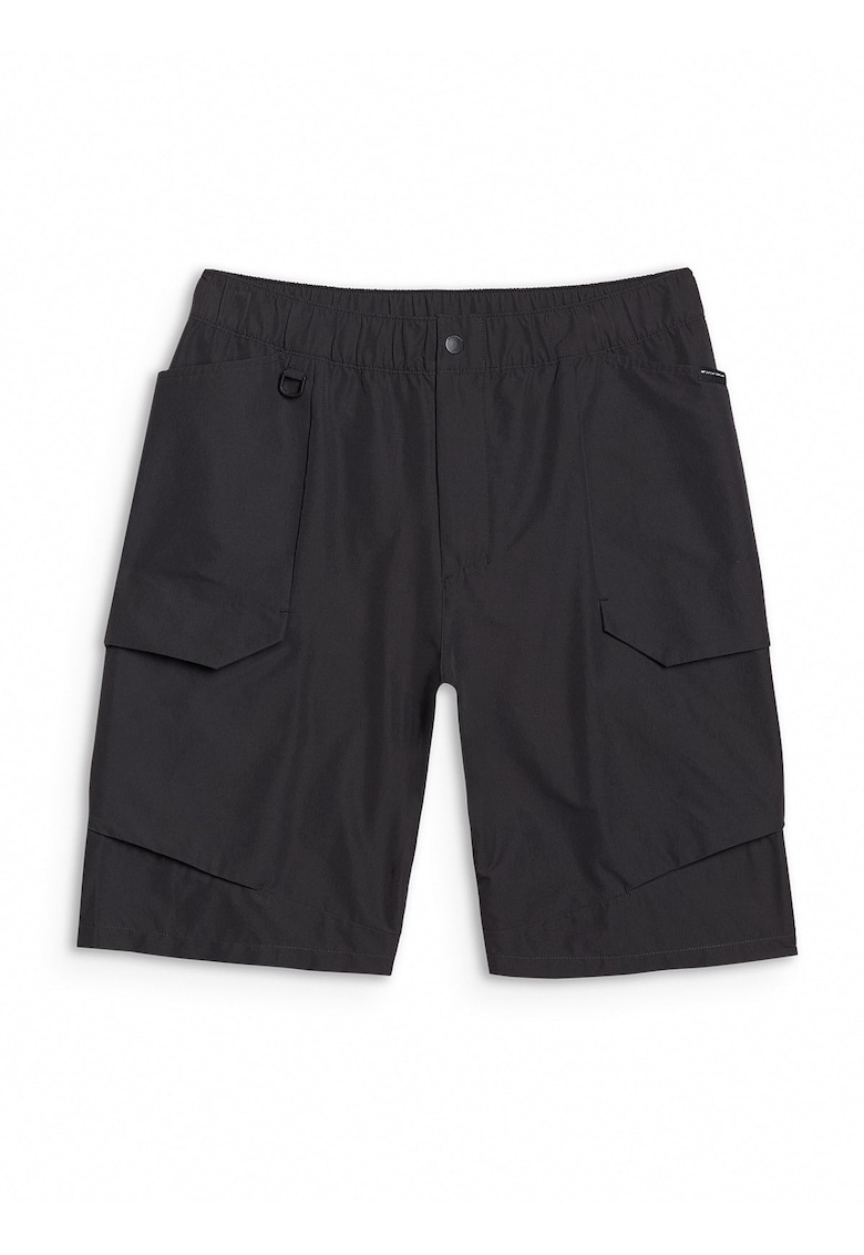 Pantaloni scurti barbati negri - sintetic - elastic - fara captuseala