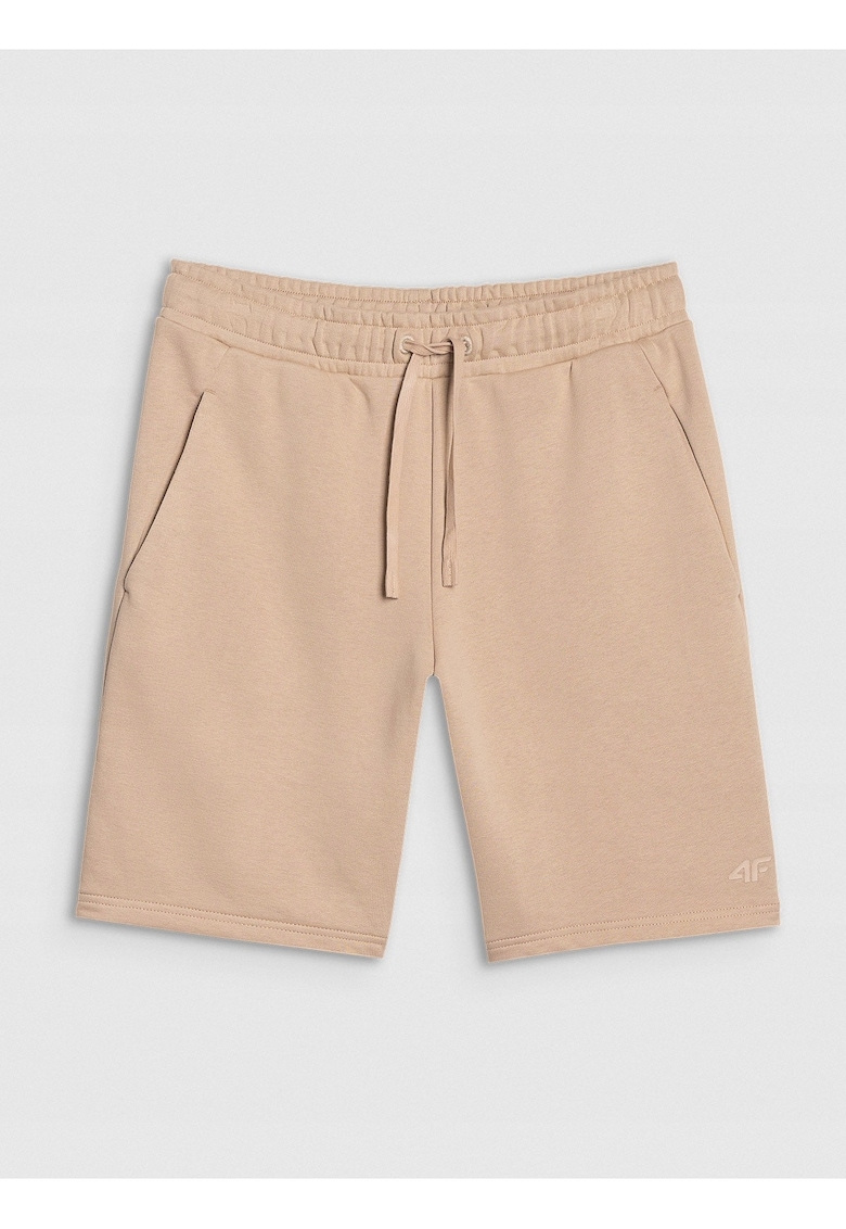 Pantaloni scurti barbati bej - bumbac/poliester - croiala normala - fara captuseala