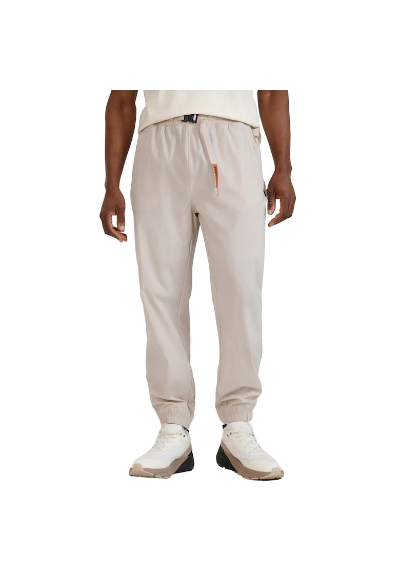 Pantaloni stil sportiv pentru barbati - bej - material sintetic - croiala oversize