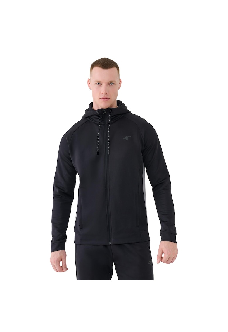 Hanorac pentru barbati negru - cu gluga reglabila - sintetic - negru
