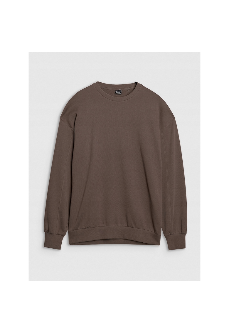 Bluza sport barbati - oversize - bumbac - maro -