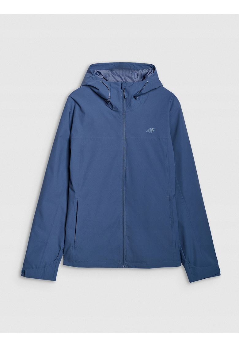 Jacheta de tranzitie barbati cu membrana NeoDry 5000 - poliester - albastra - cu gluga si rezistenta la apa