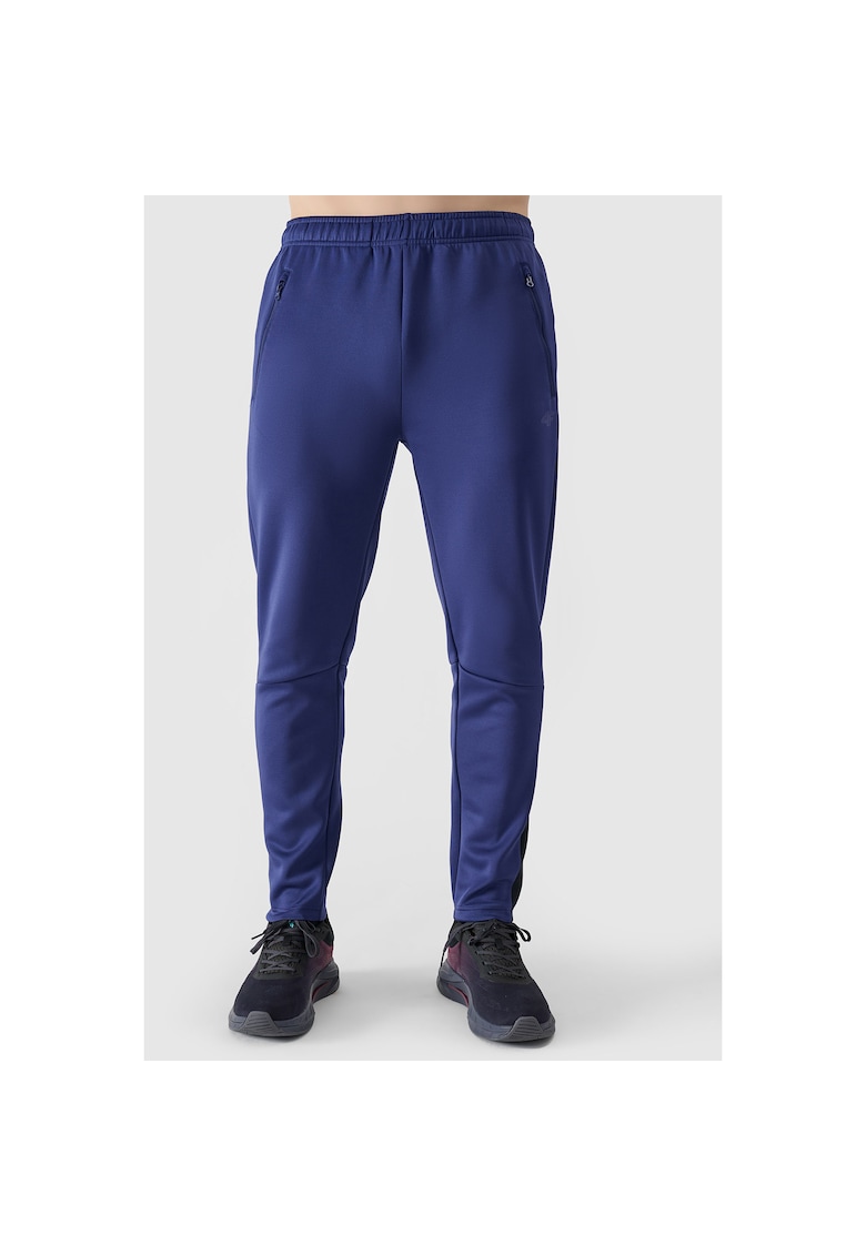 Pantaloni sport barbati antrenament - uscare rapida - bleumarin - material sintetic