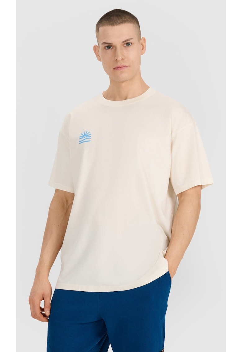 Tricou Oversize Barbati 100% Bumbac - Alb Ecru - SS25 - Alb