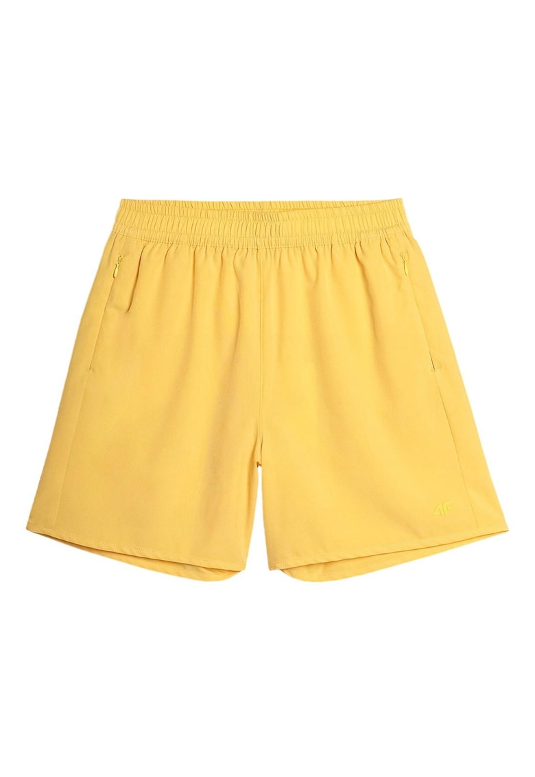 Pantaloni scurti sport dama WSS25UBDSF149-71S - 4F - Poliester - Galben