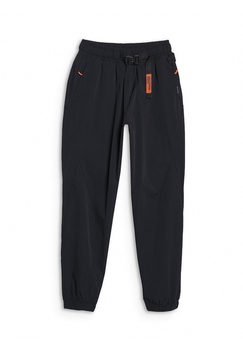 Pantaloni dama casual - negri - material sintetic - talie elastica