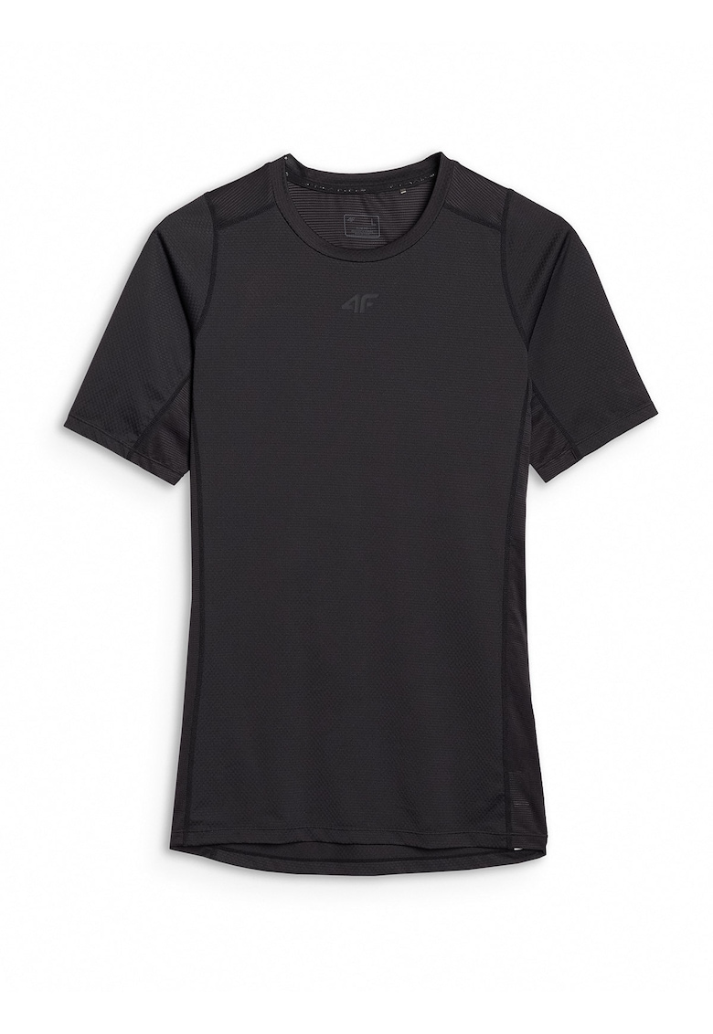 Tricou Antrenament Barbati Negru - Slim Fit - Uscare Rapida - Aerisire Optima - Marimi S-XXL - Tehnologie 4FDry