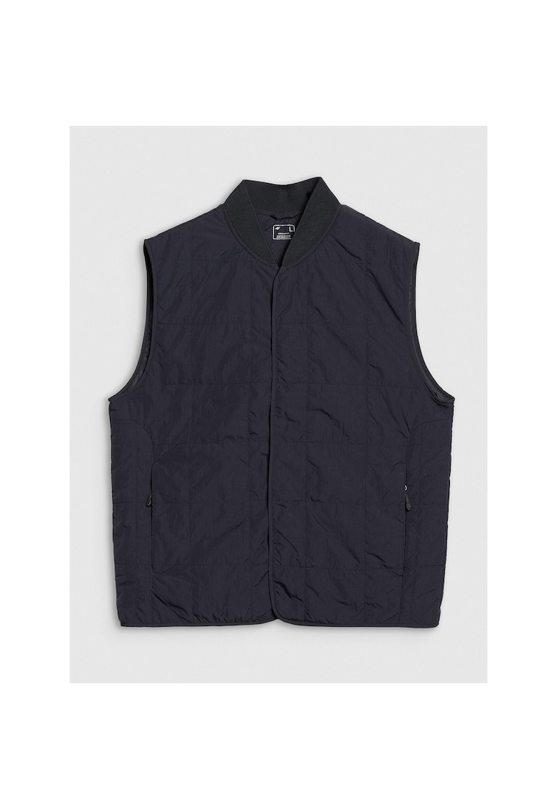 Vesta sport barbati - guler inalt - negru - primavara-vara 2025 - sintetic