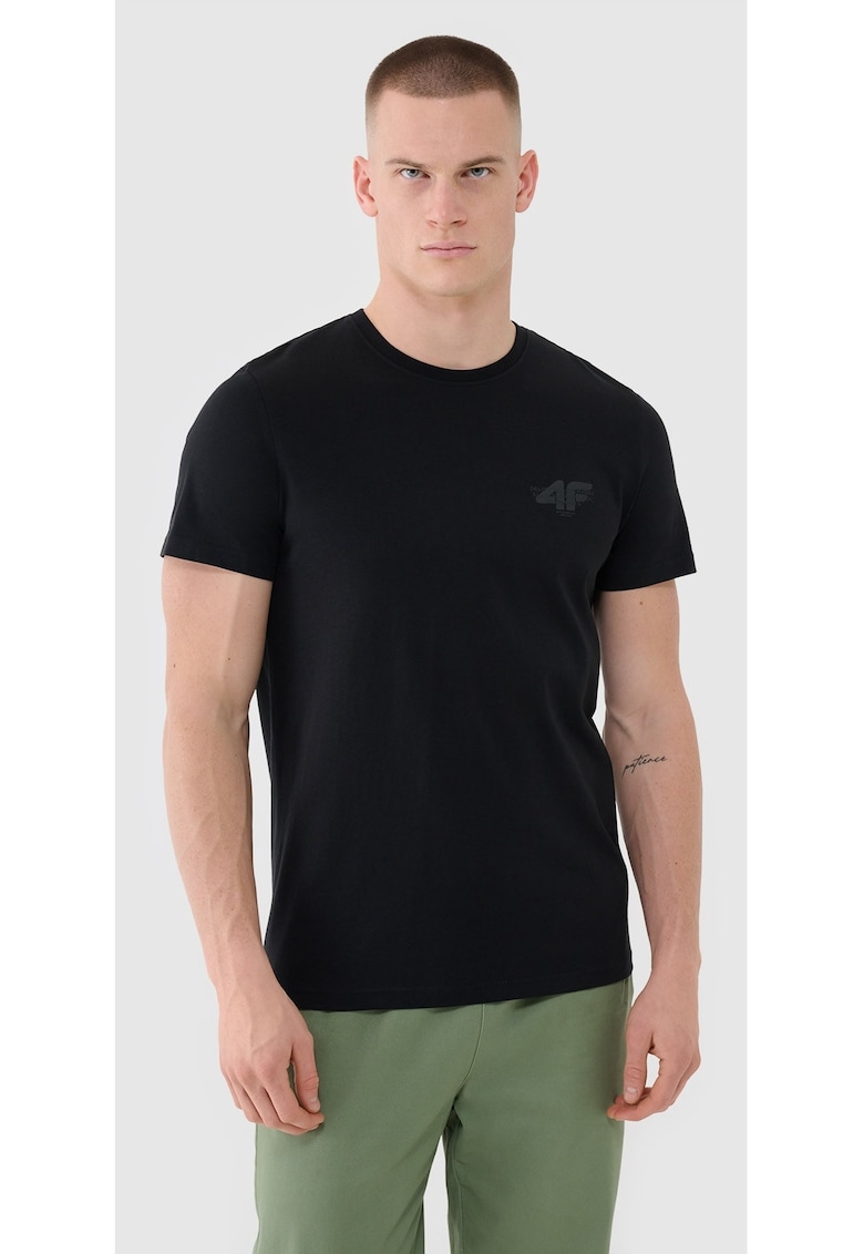 Tricou Barbati Negru Intens - 100% Bumbac - Sport & Casual - SS25 - Marimi S-3XL