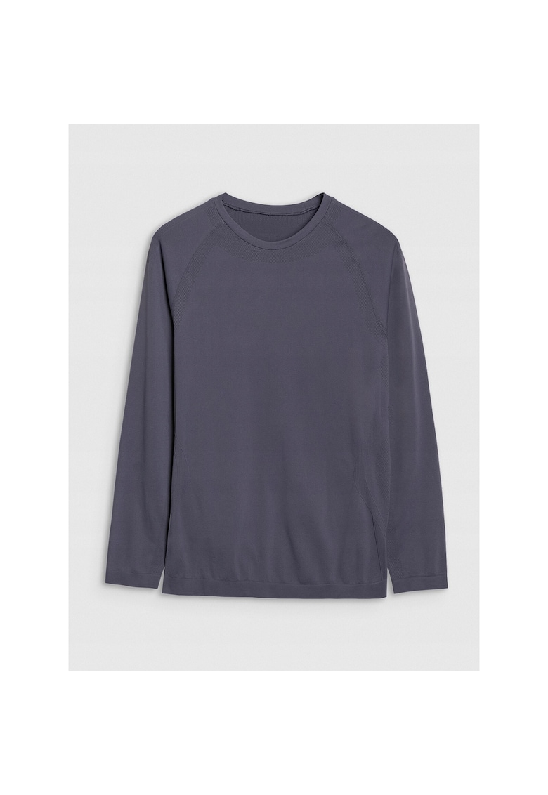 Bluza sport barbati - lenjerie termica fara cusaturi - gri - material elastic