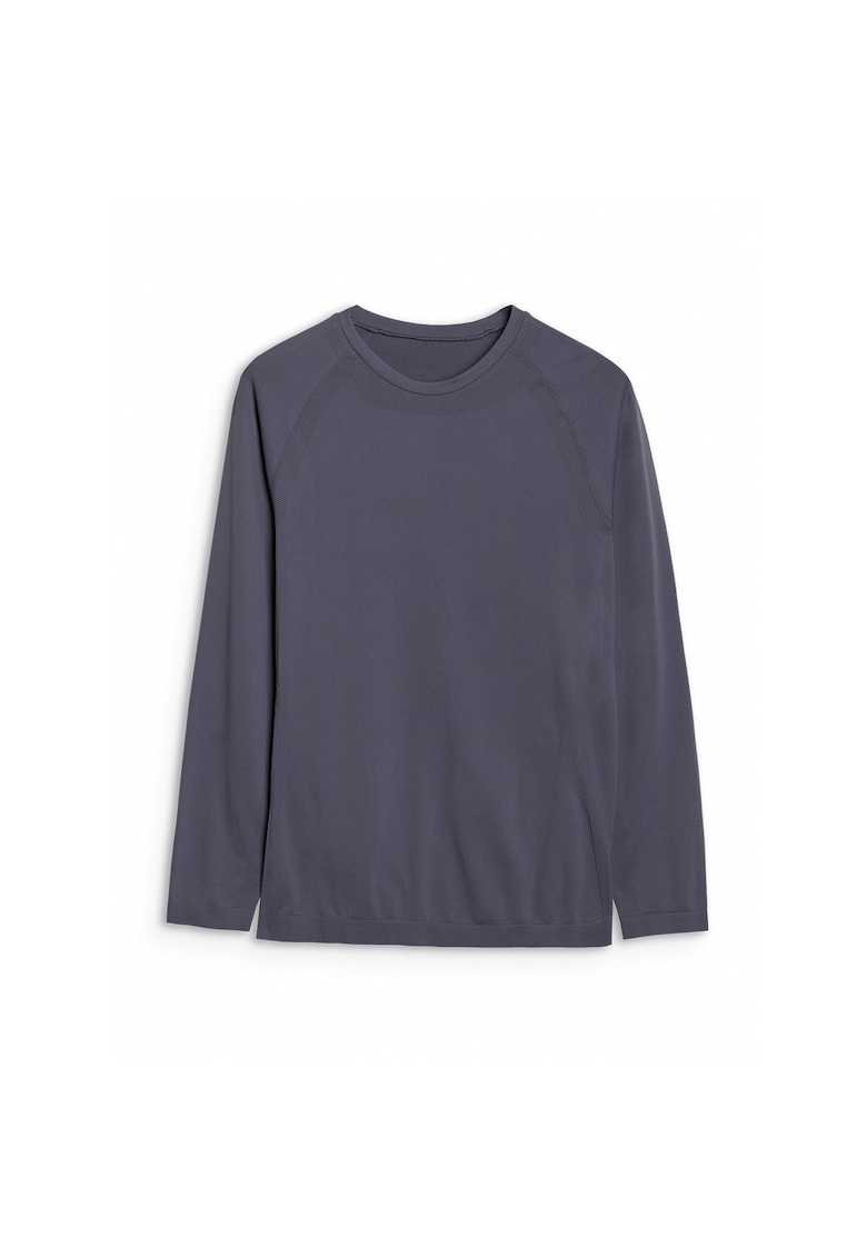 Bluza sport barbati - lenjerie termica fara cusaturi - gri - material elastic