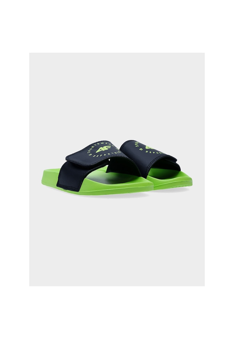 Papuci pentru copii 4FJMM00FFLIM043A-72N - spuma EVA - verde/negru