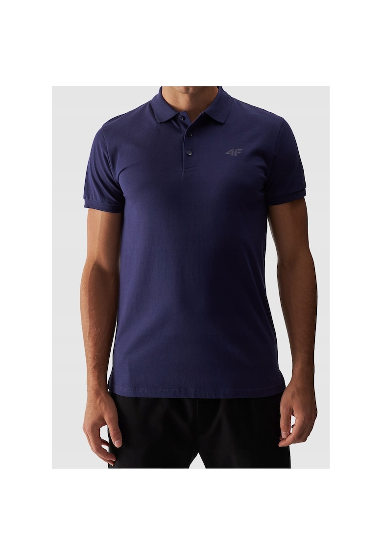 Tricou polo barbati bleumarin - bumbac 100% - stil sportiv -