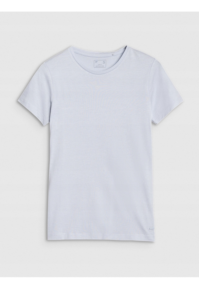 Tricou Slim Albastru - Bumbac-Modal - pentru femei - stil sportiv - maneca scurta -