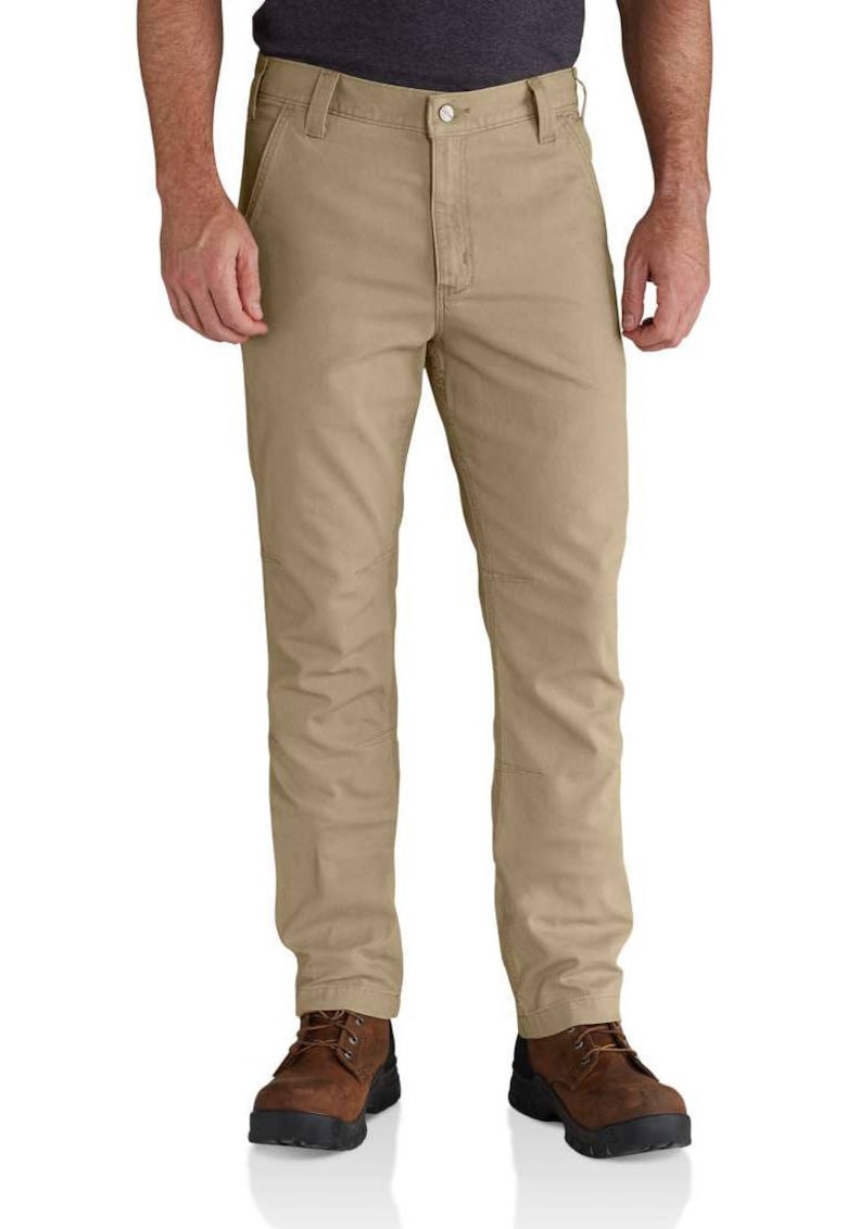 Pantaloni barbati Rigby Straight Fit - bej - material din bumbac - croiala dreapta