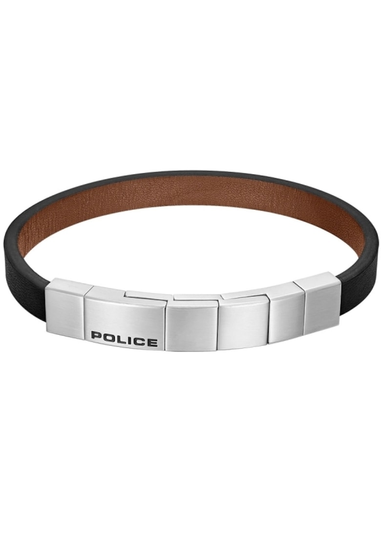 Bratara Men piele PEAGB0038402 - Negru - Argintiu