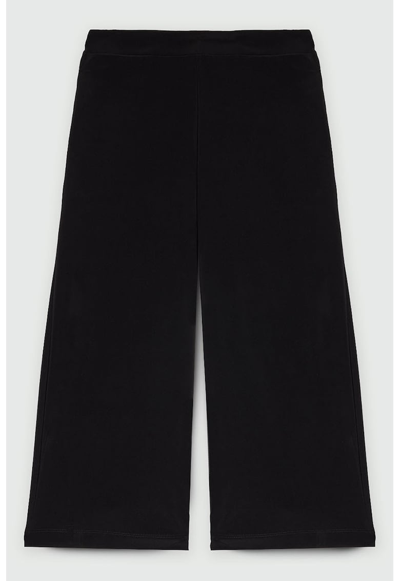 Pantaloni crop cu croiala ampla