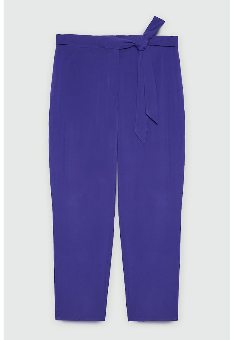 Pantaloni crop cu funda