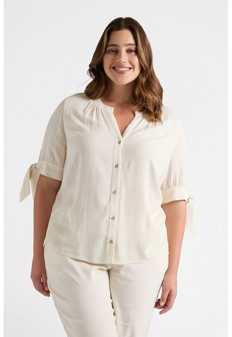 Bluza cu decolteu in V si maneci scurte