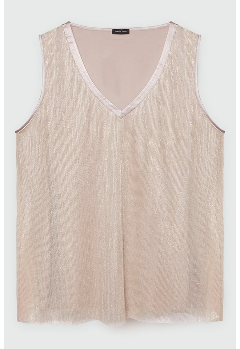 Tricou uni cu decolteu in V