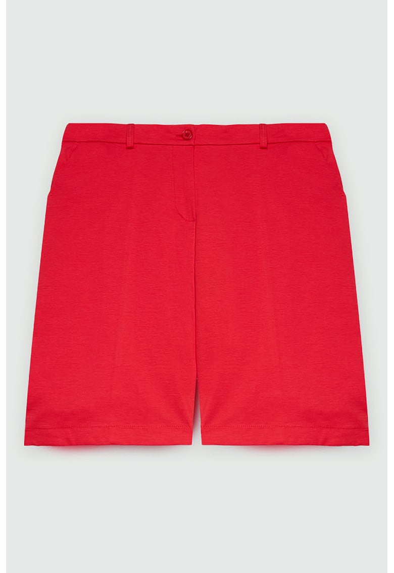 Pantaloni scurti uni din amestec de bumbac