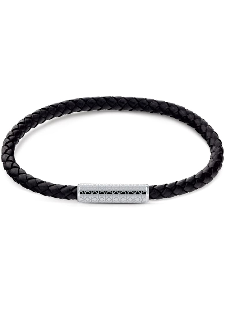 Bratara Men’s Collection Braided Leather 35000101 - Argintiu - Negru