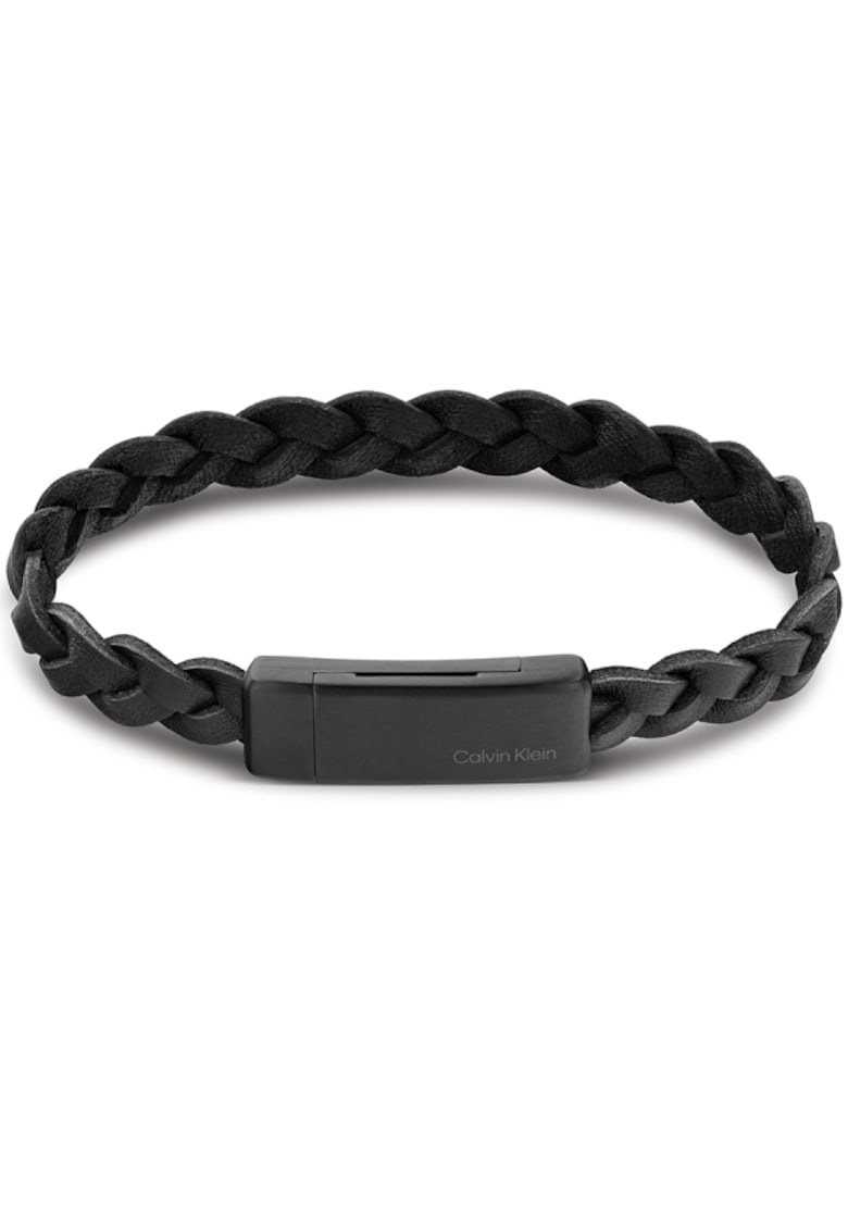 Bratara Men’s Collection Braided Leather 35000129 - Negru