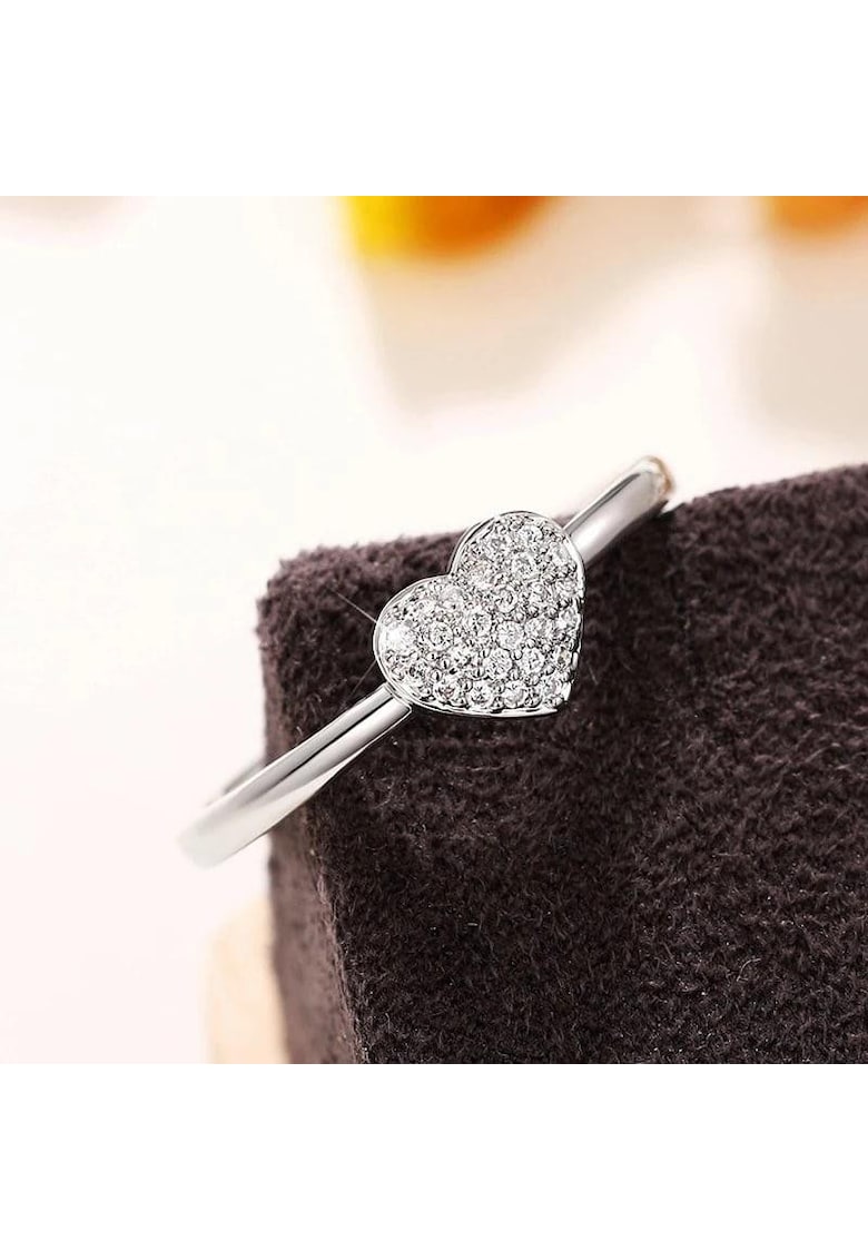 Inel argintiu - cu inima si pietre din zirconiu - Reuben C2 - 7 (circumferinta: 54.5 mm)