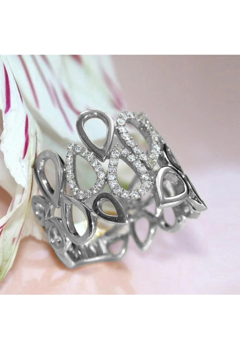 Inel argintiu - cu pietre din zirconiu - Jolie C9 - 8 (circumferinta: 57 mm)