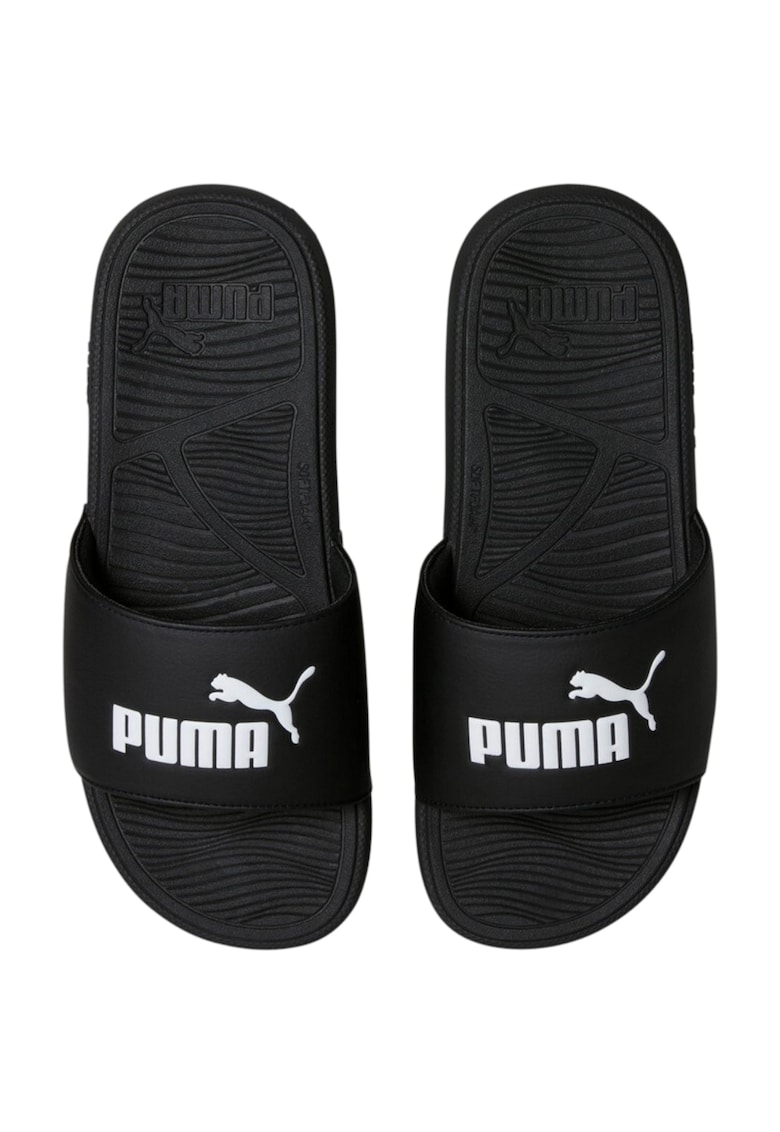 Papuci barbati - Cool Cat 2.0 - alb-negru - constructie conturata - talpa cu caneluri -