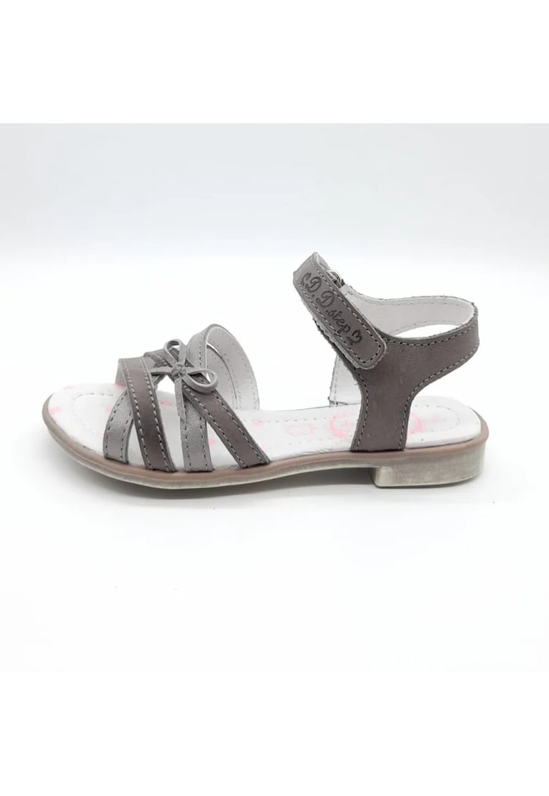 Sandale din Piele - pentru Fete - cu Scai - Gri - K356-6000 - Gri