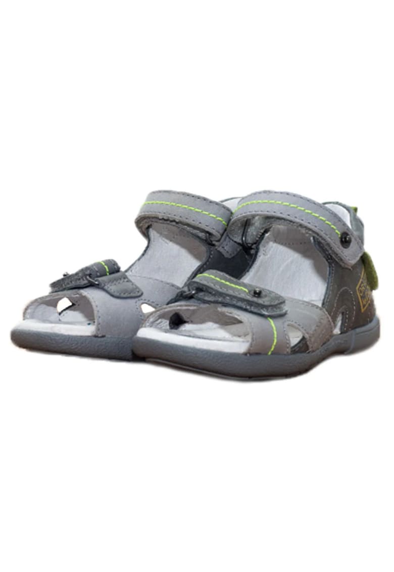 Sandale Baieti - Inchise la Spate - din Piele - Gri - AC048-801 - Gri