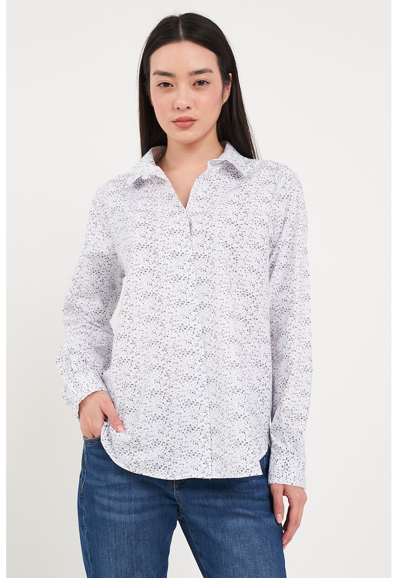 Camasa cu model - Alb/Gri