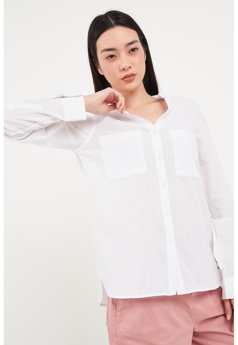 Camasa de bumbac cu buzunare pe piept