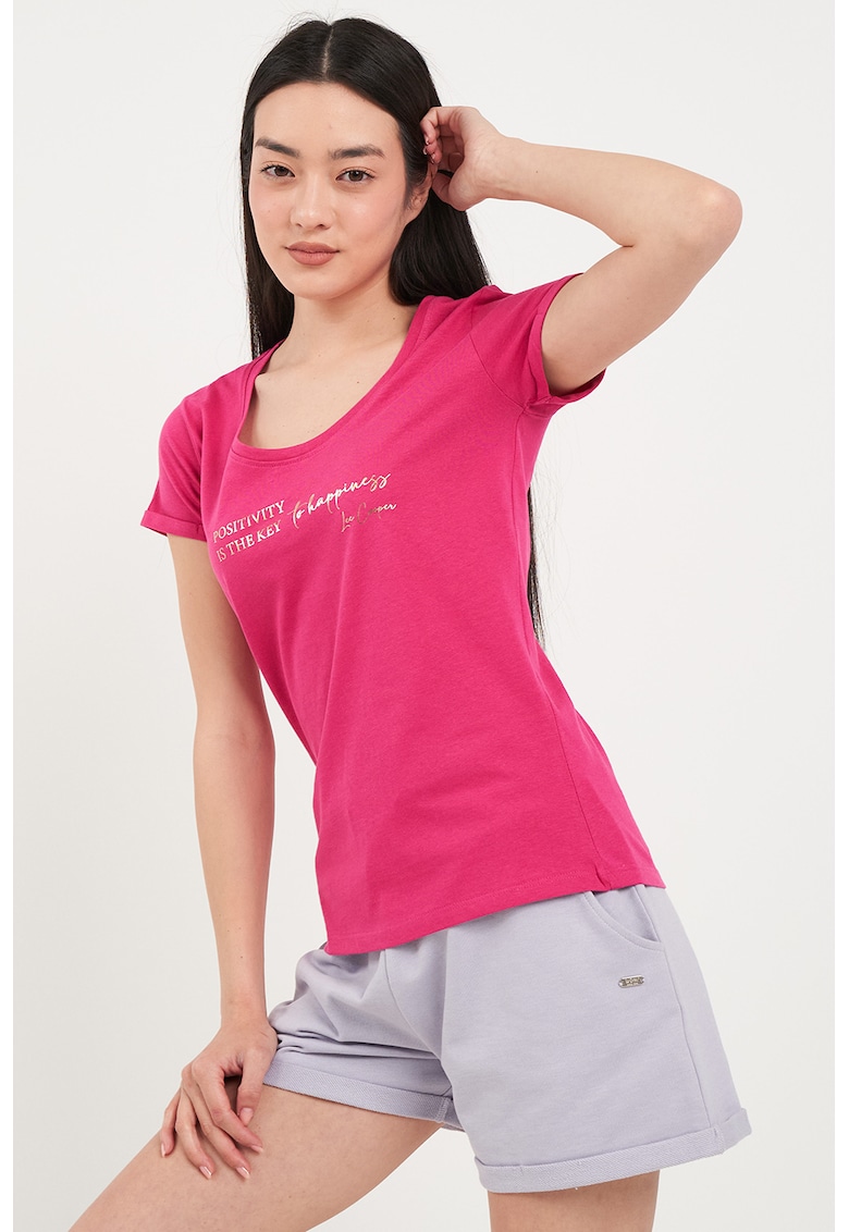 Tricou de bumbac cu text