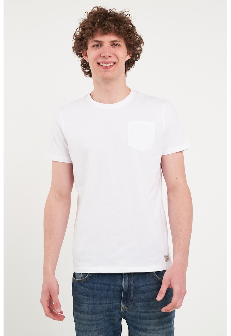 Tricou elastic cu buzunar pe piept