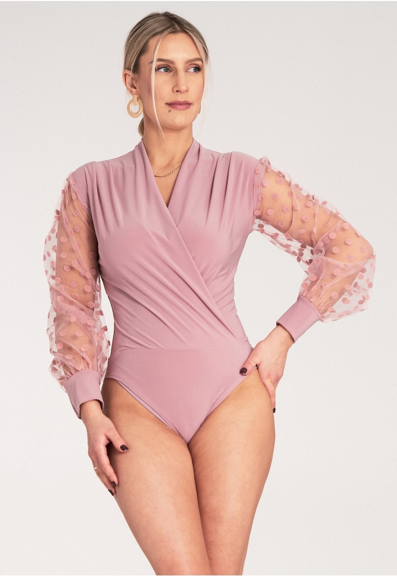 Body elegant dama -  Poliester/Elastan - Roz -