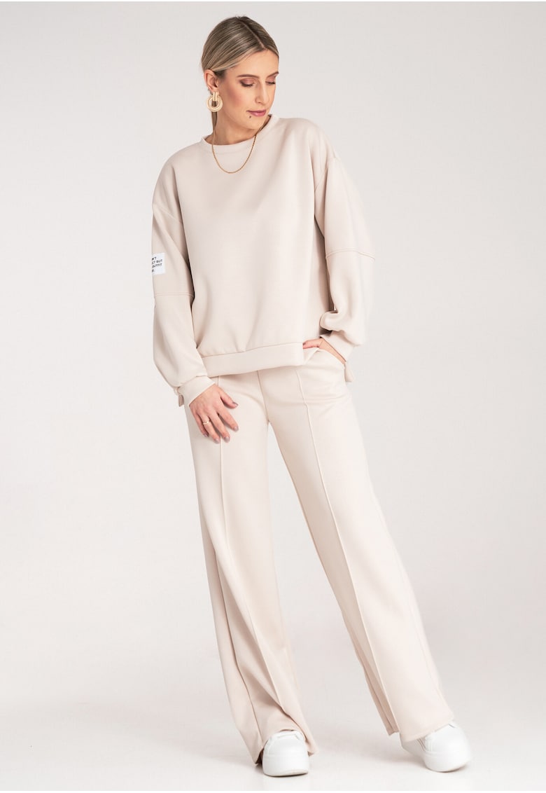 Trening lifestyle dama - set bej - croi larg - viscoza -