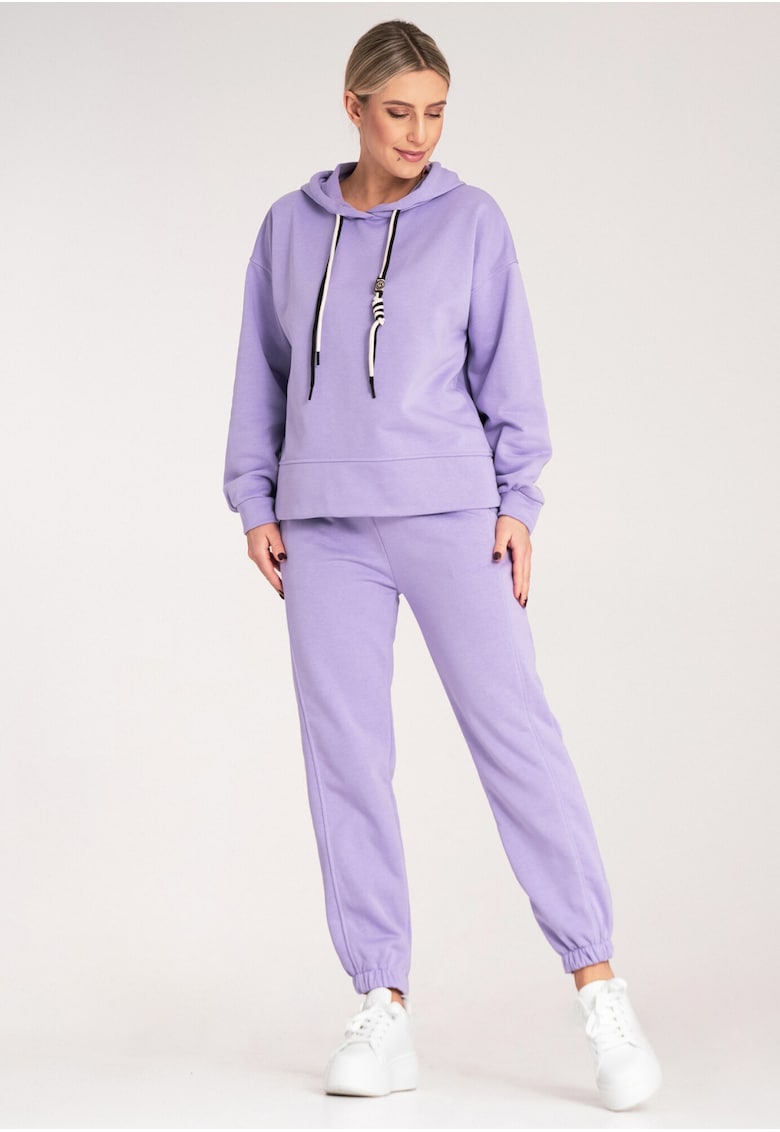 Set trening dama hanorac si pantaloni - confortabil - violet - bumbac/poliester -