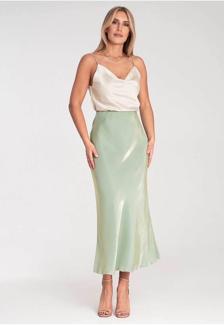 Fusta Midi  Verde - Viscoza -