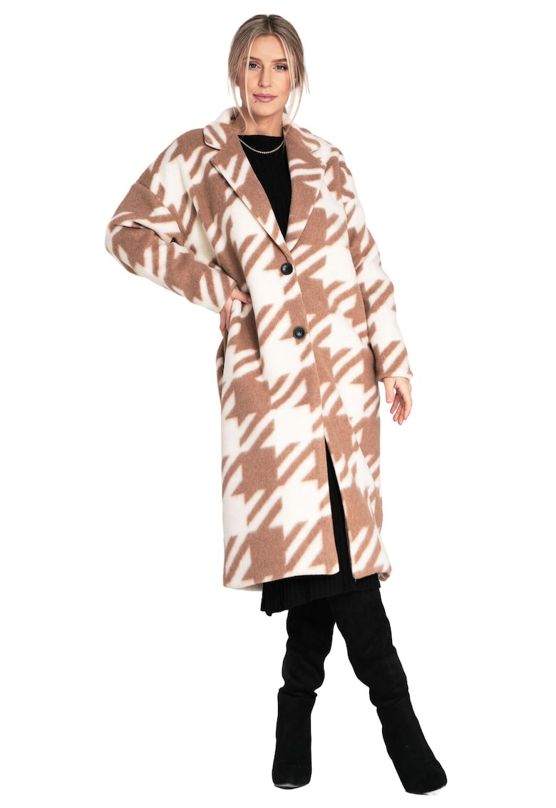 Palton dama M1112 - Poliester - Bej -