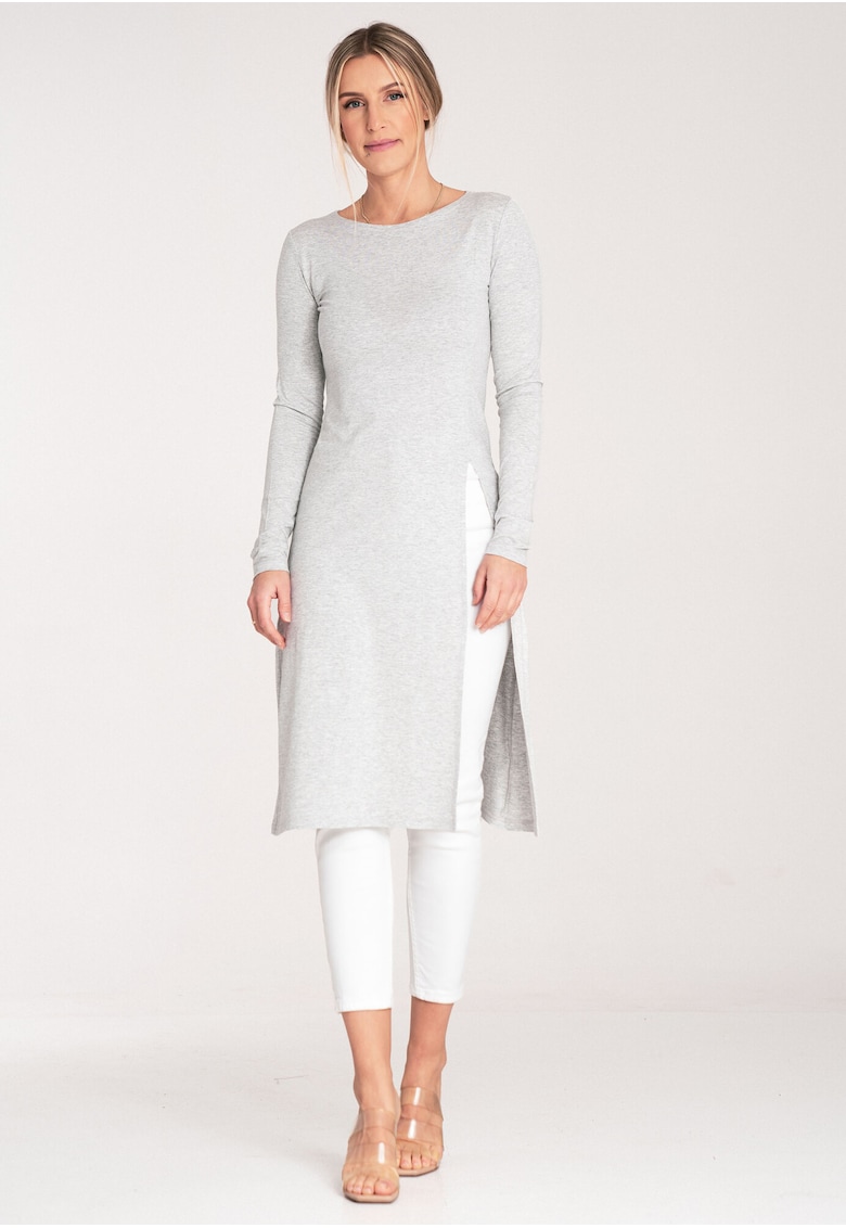 Bluza lunga dama - Viscoza/Elastan - Gri