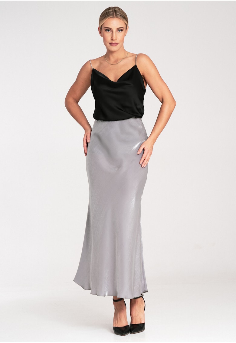 Fusta Midi gri - viscoza -