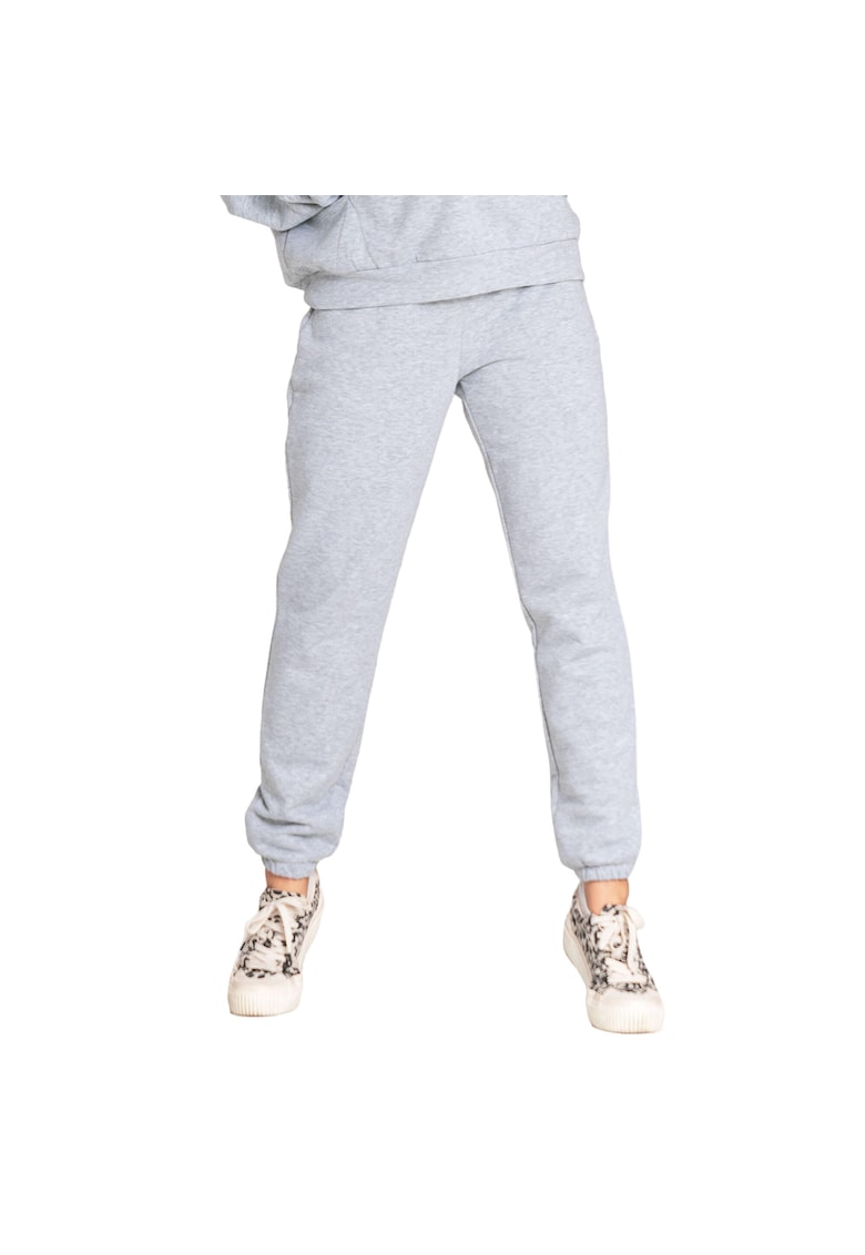 Pantaloni sport dama M1056 - Bumbac - Gri -