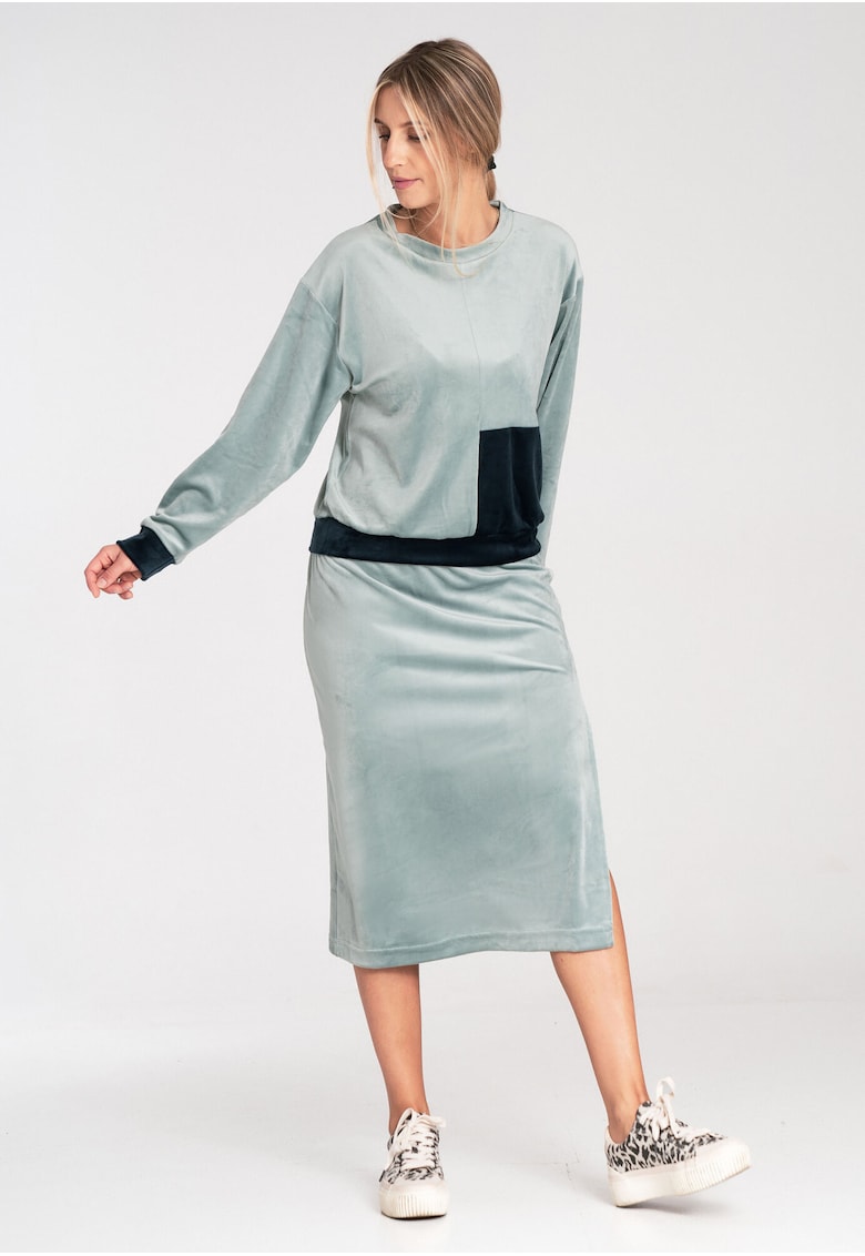 Set trening din catifea M1036 - fusta