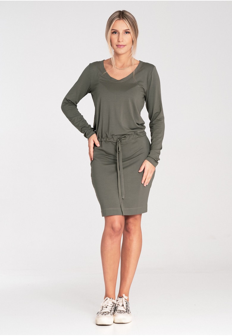 Rochie scurta - verde - viscoza