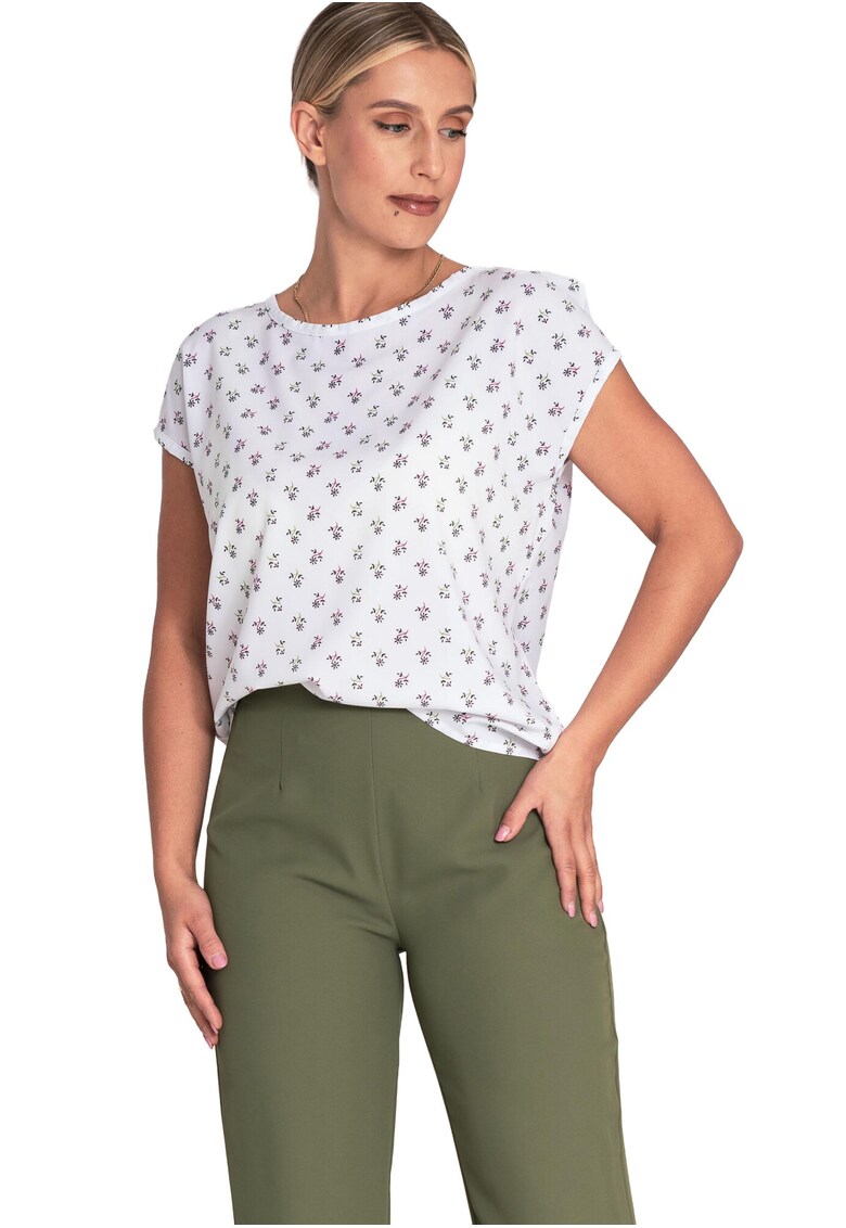 Tricou dama M1048 - Poliester/Elastan - Alb -